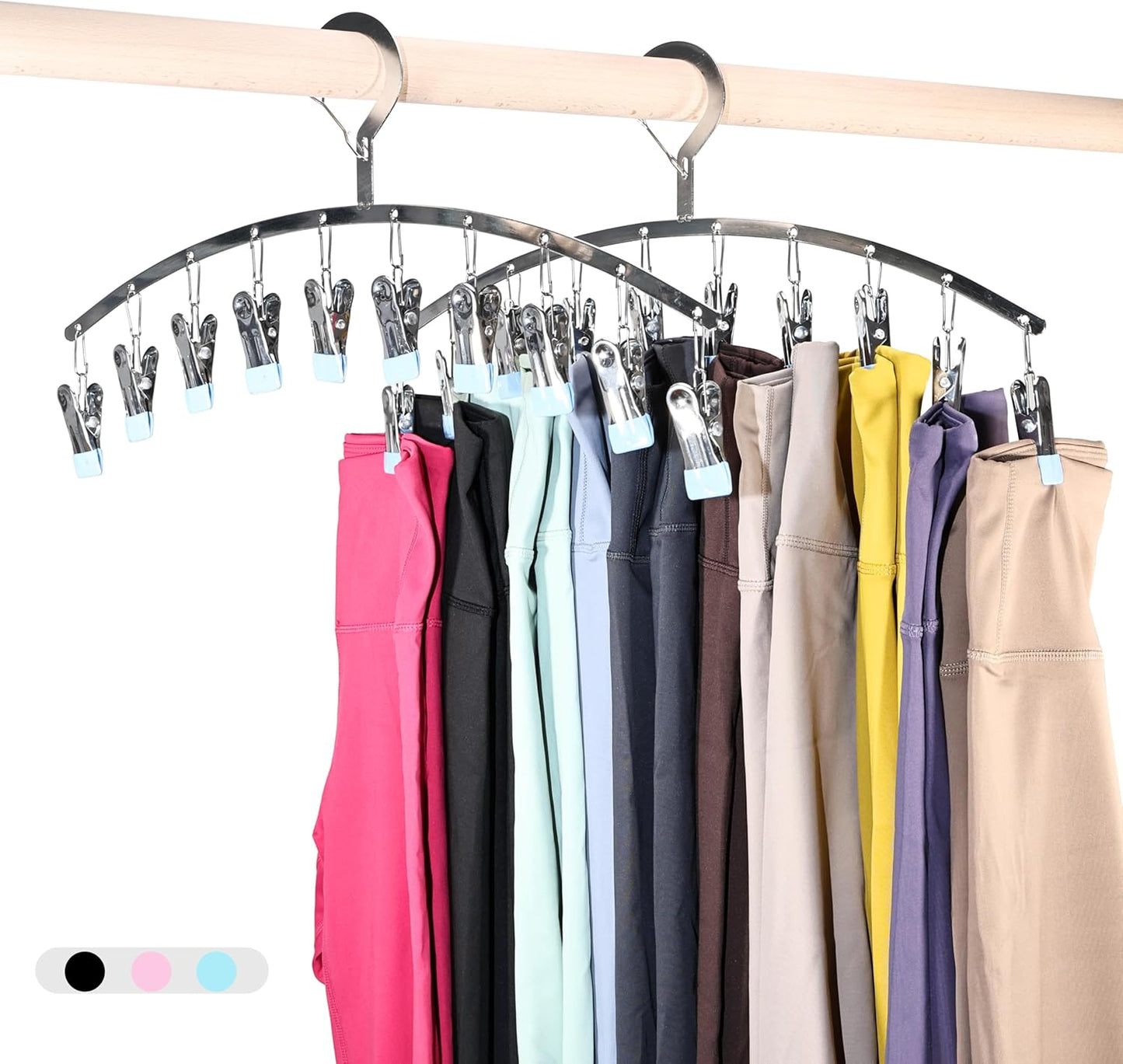 Set 3 organizatoare de haine cu 10 cleme