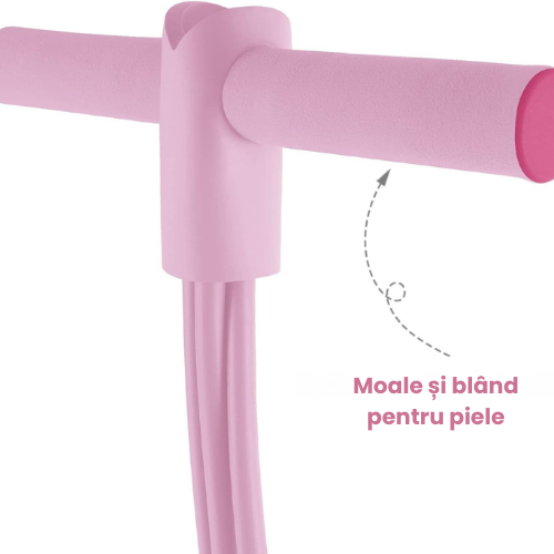 Bandă de rezistență cu pedale – tuburi + mânere ergonomice