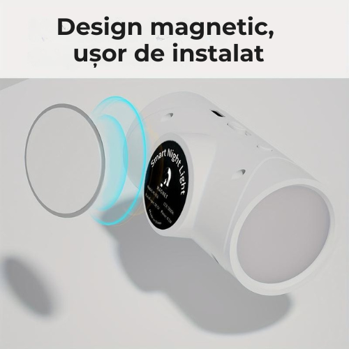 Lumină de noapte USB cu senzor & bază magnetică